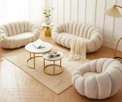 Buy Pumpkin Lounge Sofa Set In White Colour @ Upto 70% Off At Apkainterior